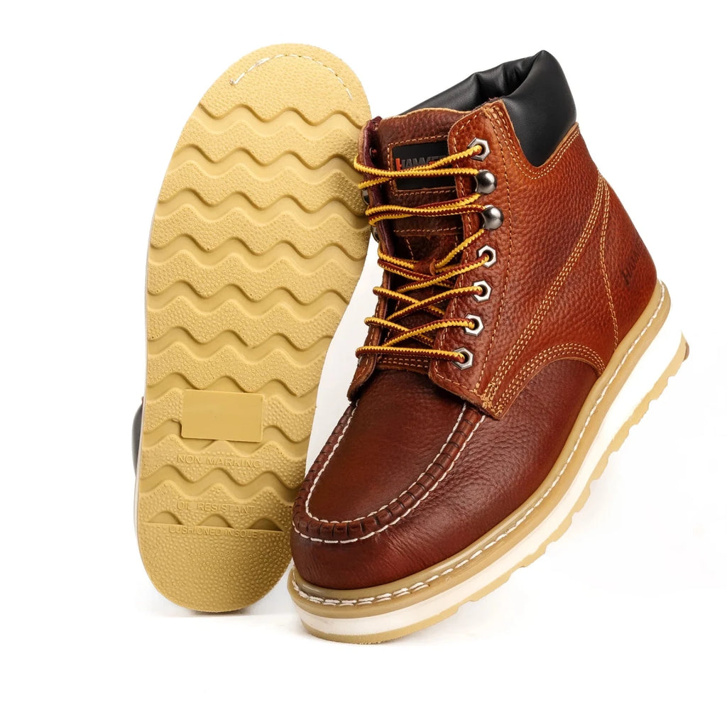 Hammer HM347 Hunter Moc Toe Work Boot–Tan - OriginalWestern.com