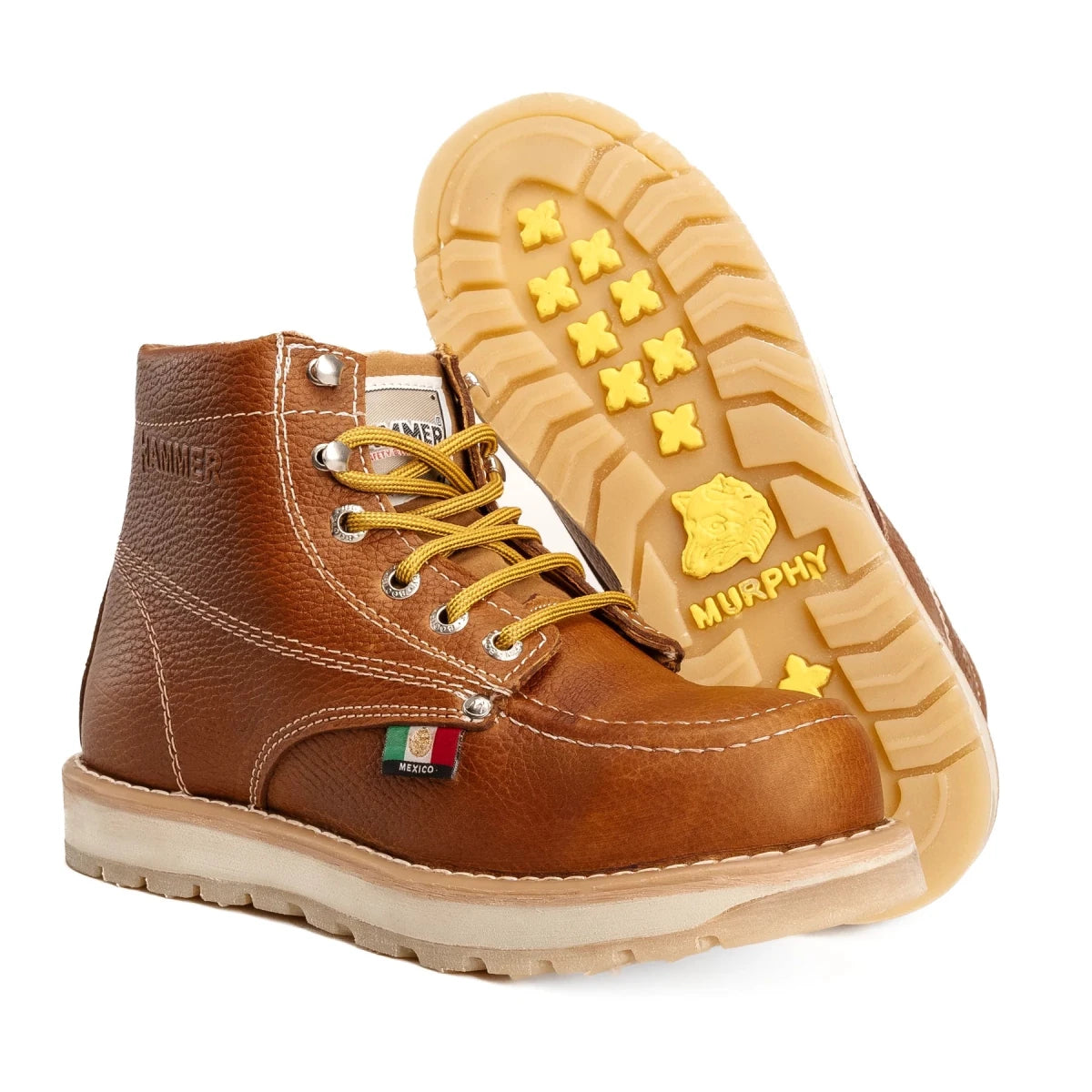 Hammer Musphy 6” Lightweight Leather Work Boot– Honey - OriginalWestern.com