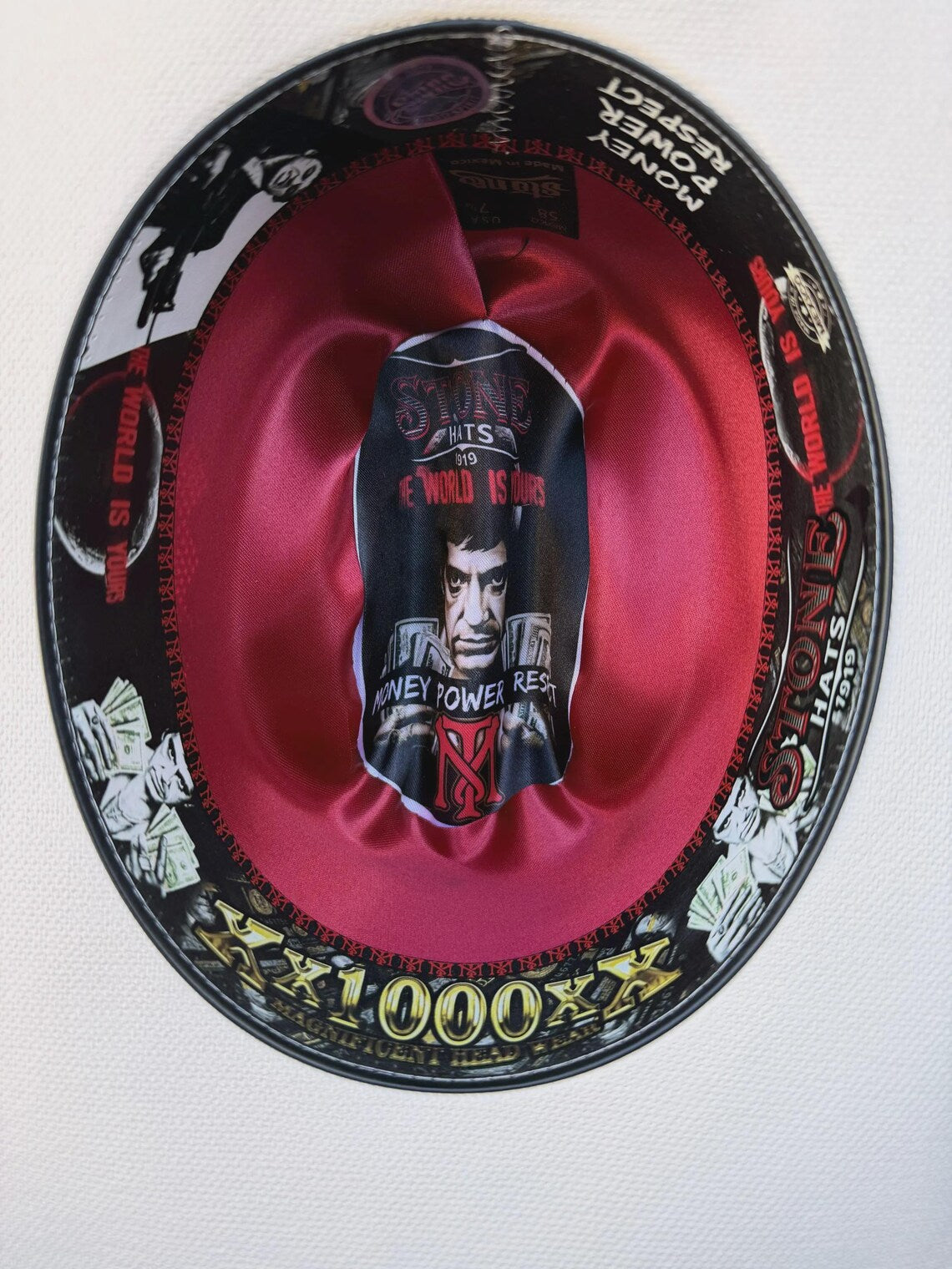 Sombrero Stone 1000X Sinaloa Style Scarface Western Cowboy Straw Hat