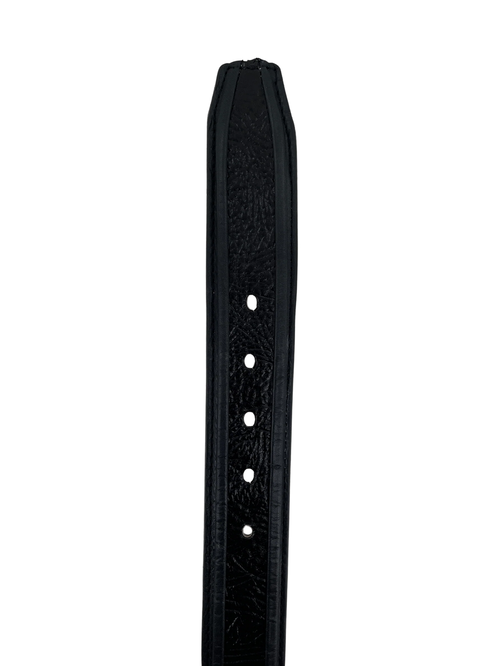 Shark Skin Print Western Belt with Removable Metal Buckle - Black