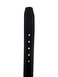 Shark Skin Print Western Belt with Removable Metal Buckle - Black