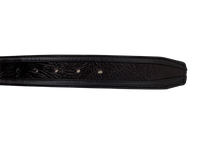 Shark Skin Print Western Belt with Removable Metal Buckle - Brown