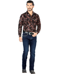 Men's Boot Cut Western Jeans – Stretch Denim Cowboy Pants – Azul Oscuro 1867