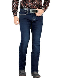 Men's Boot Cut Western Jeans – Stretch Denim Cowboy Pants – Azul Oscuro 1867