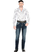 Men's Boot Cut Western Jeans – Stretch Denim Cowboy Pants – Azul Medio 1867