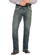 Men's Boot Cut Western Jeans – Stretch Denim Cowboy Pants – Dark Blue 1868