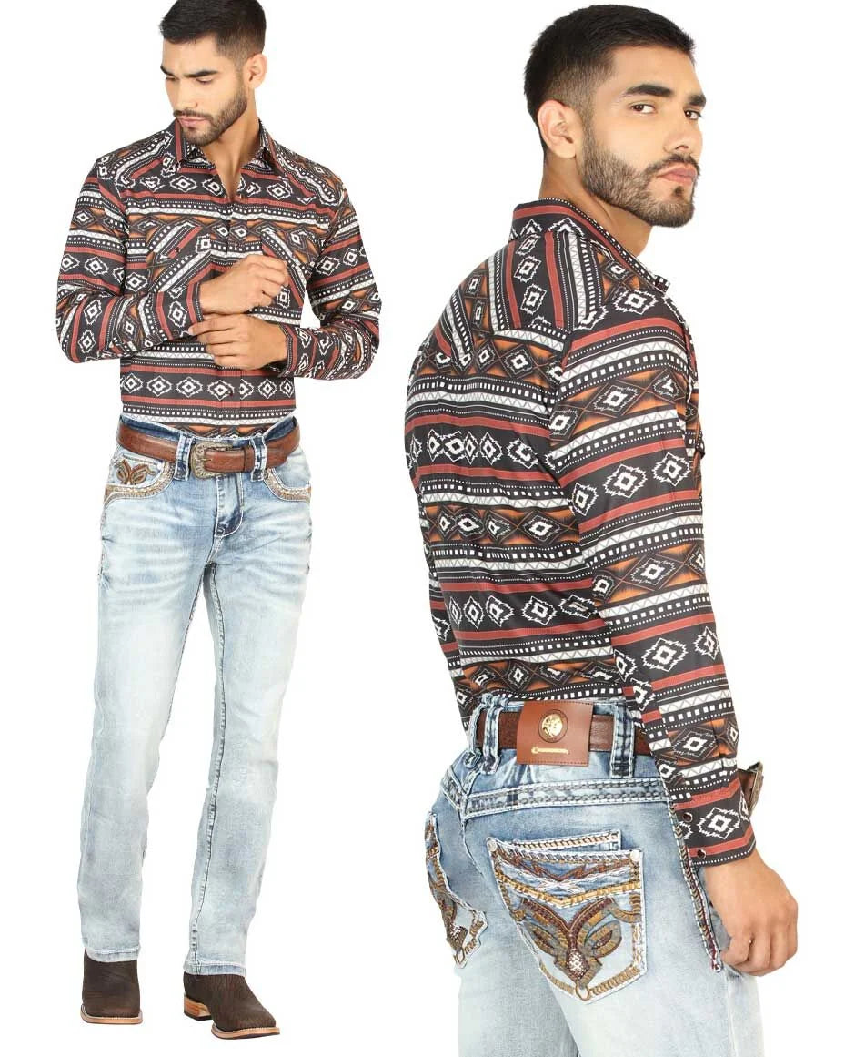 Men's Boot Cut Western Jeans – Stretch Denim Cowboy Pants –Light  Blue 45531