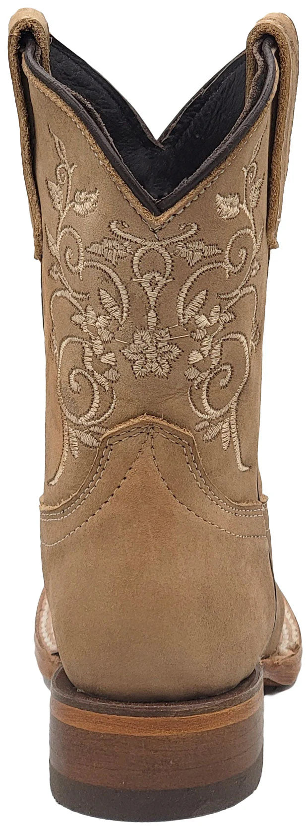 Silverton Kid's Jennifer All Leather Square Toe Boots-Beige