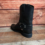 Men's Leather Biker Boot Truck Sole with Harness Est. 2009