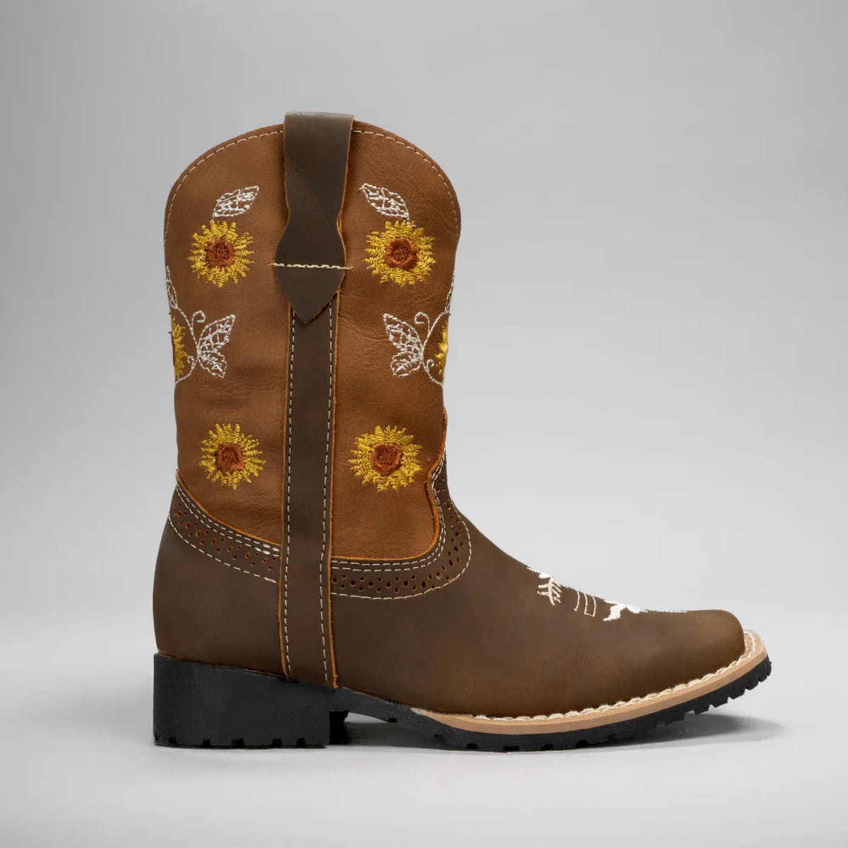 Joe Boots Kids's Embroidered Square Toe Cowboy Boots - Gold - OriginalWestern.com