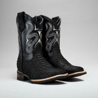 Joe Boots Kids's Phyton Tribute Square Toe Cowboy Boots–Black - OriginalWestern.com