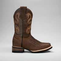 Joe Boots Kids's Phyton Tribute Square Toe Cowboy Boots–Brown - OriginalWestern.com