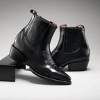 Joe Boots Men”s 100C Chameleon J Toe Ankle Boot–Black - OriginalWestern.com