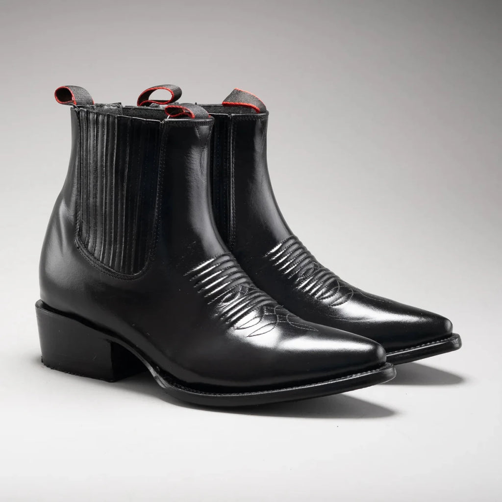 Joe Boots Men”s 100C Chameleon J Toe Ankle Boot–Black - OriginalWestern.com
