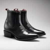 Joe Boots Men”s 100C Chameleon J Toe Ankle Boot–Black - OriginalWestern.com