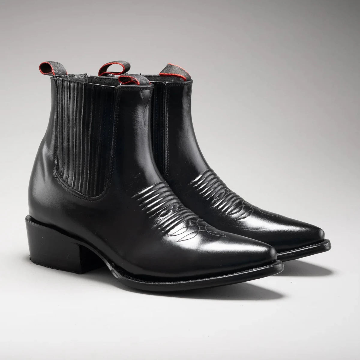 Joe Boots Men”s 100C Chameleon J Toe Ankle Boot–Black - OriginalWestern.com
