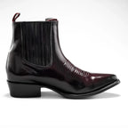 Joe Boots Men”s 100C Chameleon J Toe Ankle Boot–Wine - OriginalWestern.com