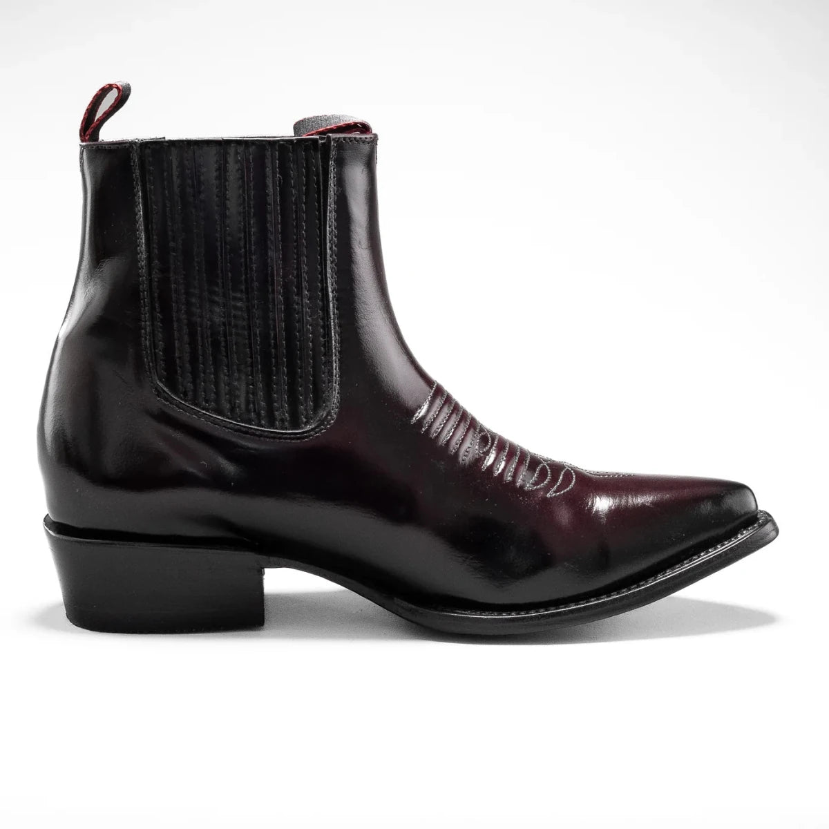 Joe Boots Men”s 100C Chameleon J Toe Ankle Boot–Wine - OriginalWestern.com