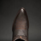 Joe Boots Men”s 600C Leather Classic J Toe Cowboy Boots–Brown - OriginalWestern.com