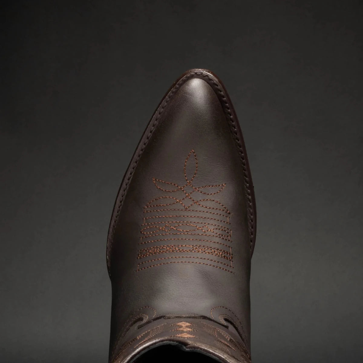 Joe Boots Men”s 600C Leather Classic J Toe Cowboy Boots–Brown - OriginalWestern.com