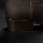 Joe Boots Men”s 600C Leather Classic J Toe Cowboy Boots–Brown - OriginalWestern.com