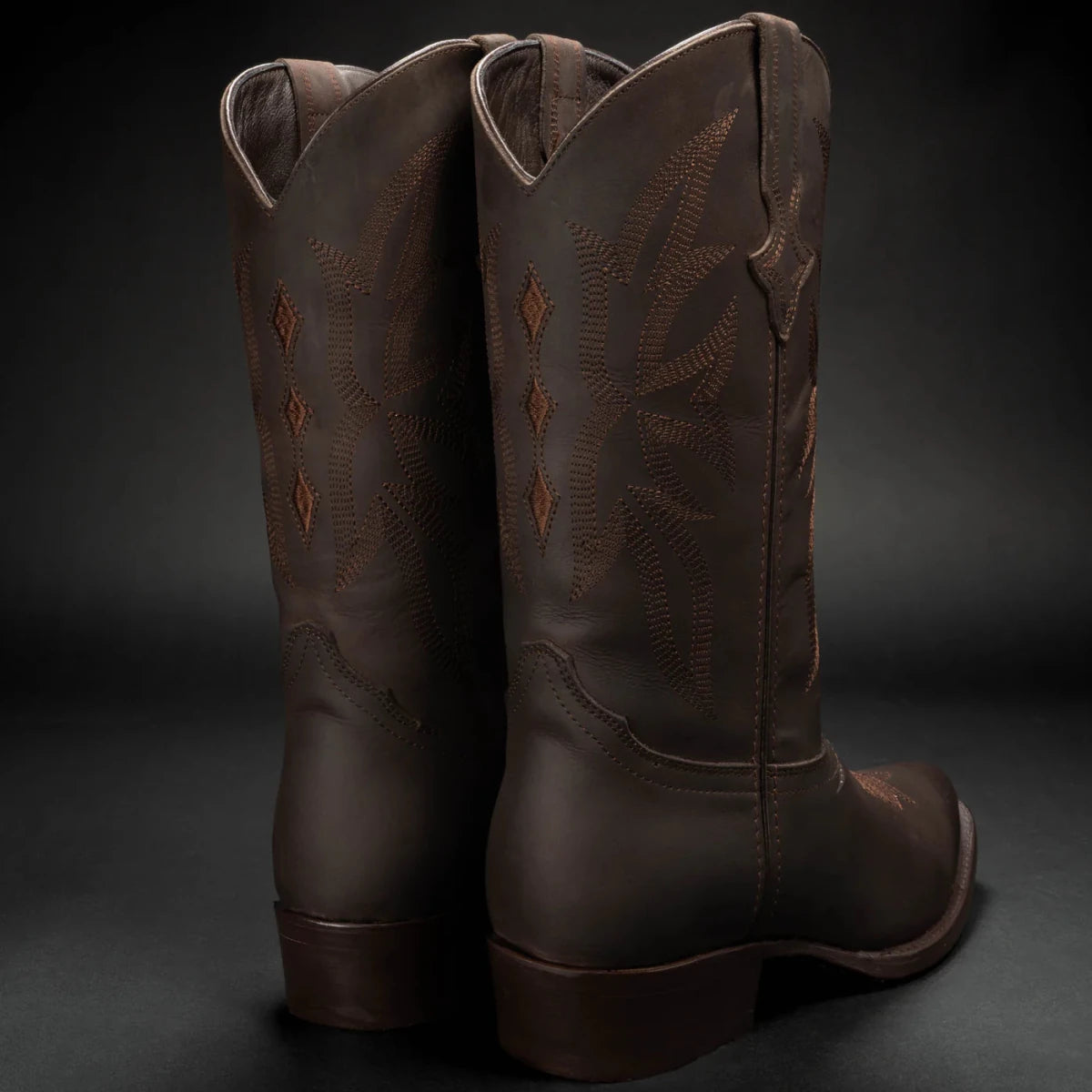 Joe Boots Men”s 600C Leather Classic J Toe Cowboy Boots–Brown - OriginalWestern.com