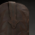 Joe Boots Men”s 600C Leather Classic J Toe Cowboy Boots–Brown - OriginalWestern.com