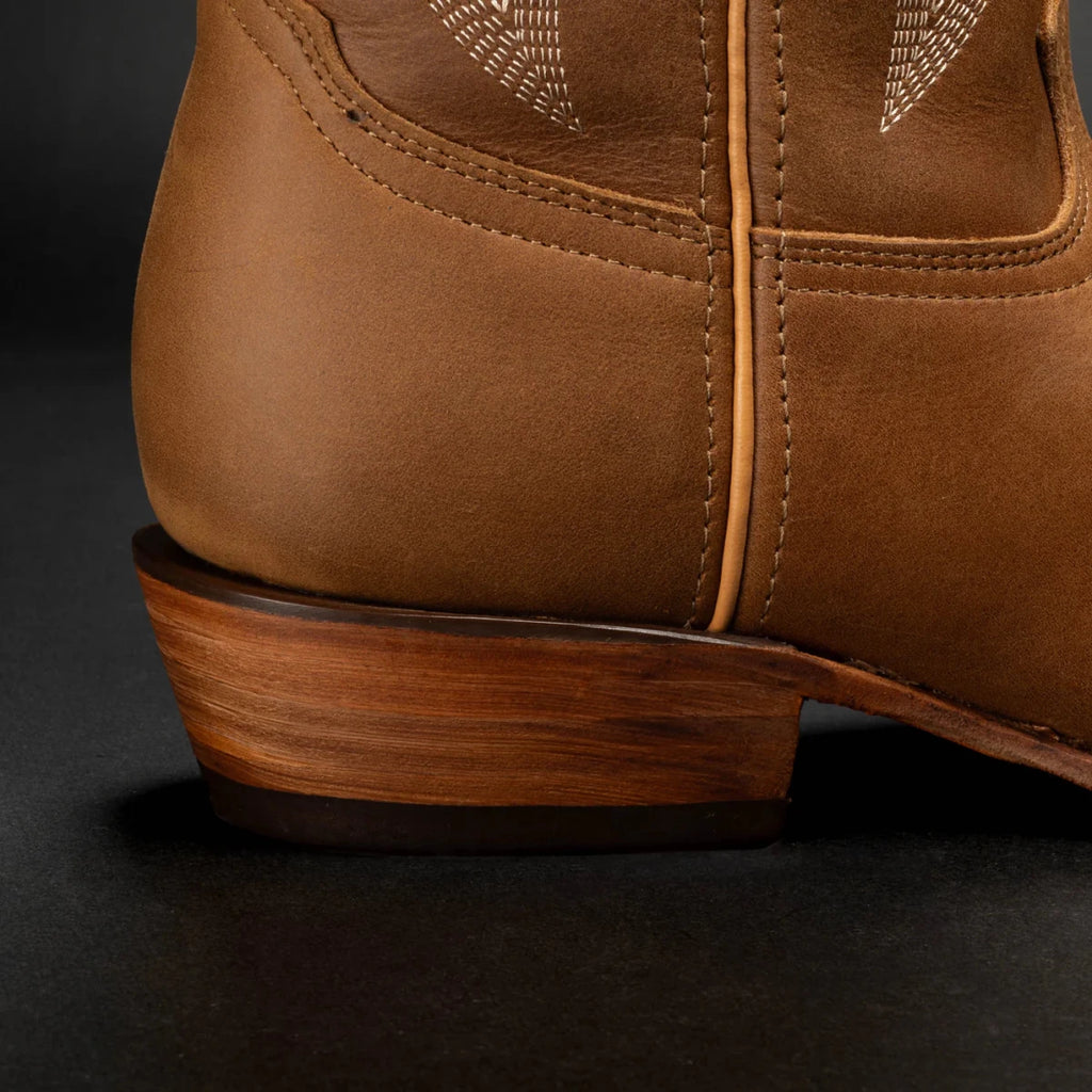 Joe Boots Men”s 600C Leather Classic J Toe Cowboy Boots–Tan - OriginalWestern.com