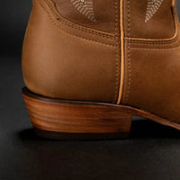 Joe Boots Men”s 600C Leather Classic J Toe Cowboy Boots–Tan - OriginalWestern.com