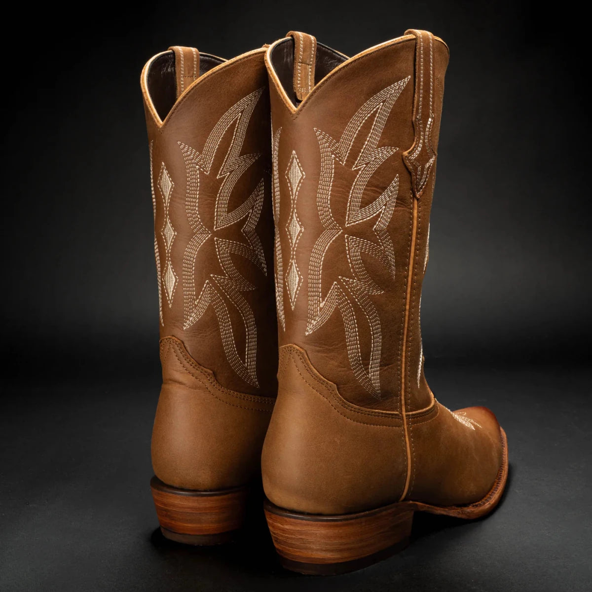 Joe Boots Men”s 600C Leather Classic J Toe Cowboy Boots–Tan - OriginalWestern.com