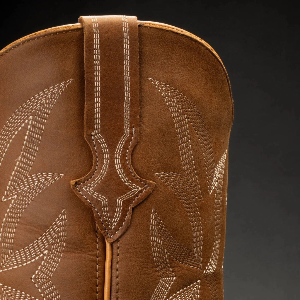 Joe Boots Men”s 600C Leather Classic J Toe Cowboy Boots–Tan - OriginalWestern.com