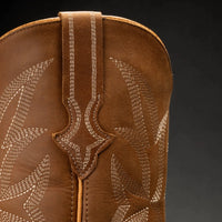 Joe Boots Men”s 600C Leather Classic J Toe Cowboy Boots–Tan - OriginalWestern.com
