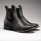 Joe Boots Men”s 710 Braided Leather Square Toe Ankle Boot - OriginalWestern.com
