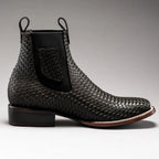 Joe Boots Men”s 710 Braided Leather Square Toe Ankle Boot - OriginalWestern.com