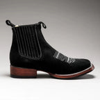 Joe Boots Men”s 723 Nobuck Leather Square Toe Ankle Boot–Black - OriginalWestern.com