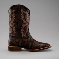 Joe Boots Men”s Alligator Leather Square Toe Cowboy Boots–Tan - OriginalWestern.com