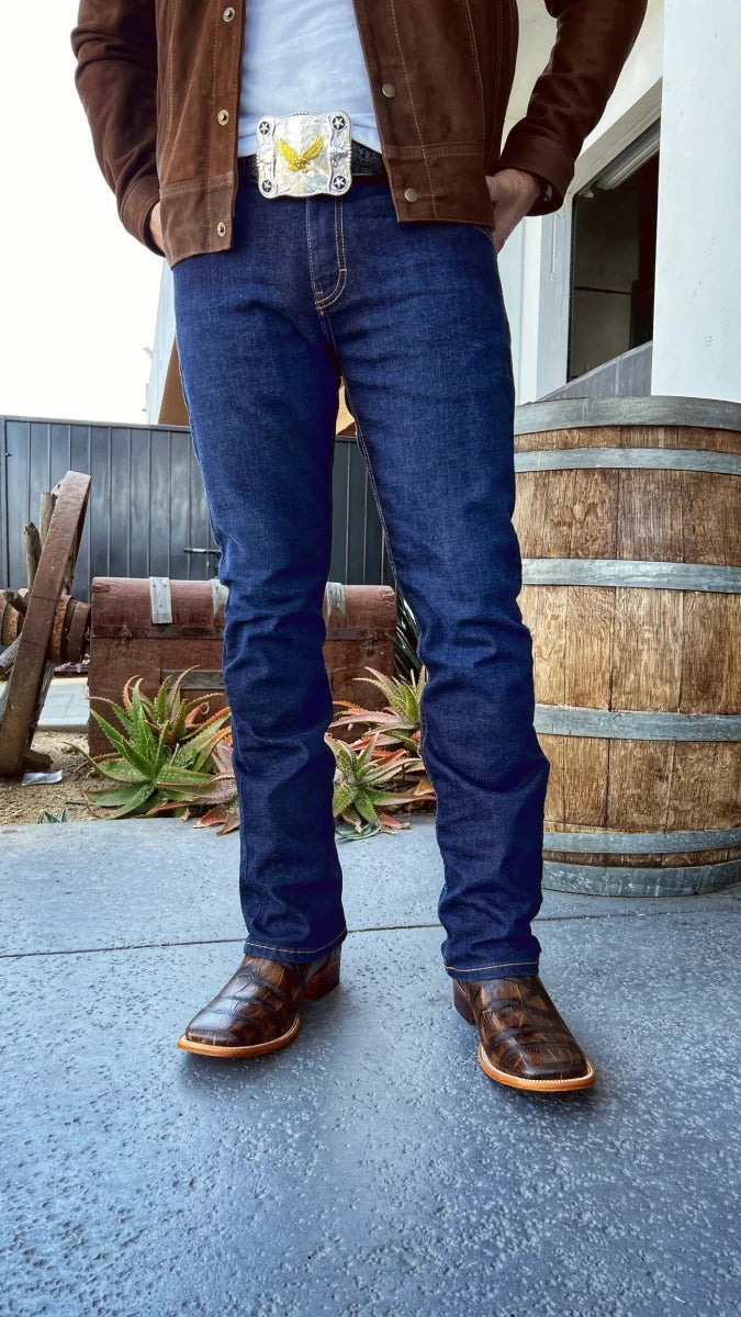 Joe Boots Men”s Alligator Leather Square Toe Cowboy Boots–Tan - OriginalWestern.com