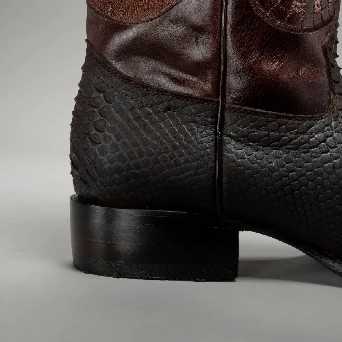 Joe Boots Men”s Braided Square Toe Cowboy Boots and Belt Combo–Tabacco - OriginalWestern.com
