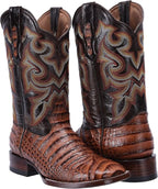 Joe Boots Men's Caiman Belly Print Square Toe Cowboy Boots – Cognac - OriginalWestern.com