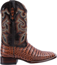 Joe Boots Men's Caiman Belly Print Square Toe Cowboy Boots – Cognac - OriginalWestern.com