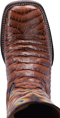 Joe Boots Men's Caiman Belly Print Square Toe Cowboy Boots – Cognac - OriginalWestern.com
