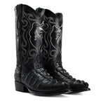 Joe Boots Men”s Caiman J Toe Cowboy Boot–Black - OriginalWestern.com