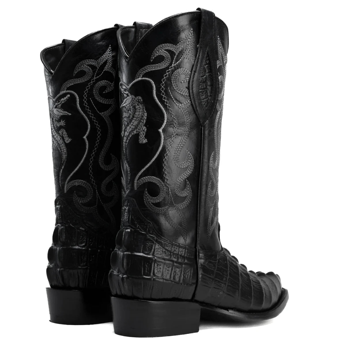 Joe Boots Men”s Caiman J Toe Cowboy Boot–Black - OriginalWestern.com