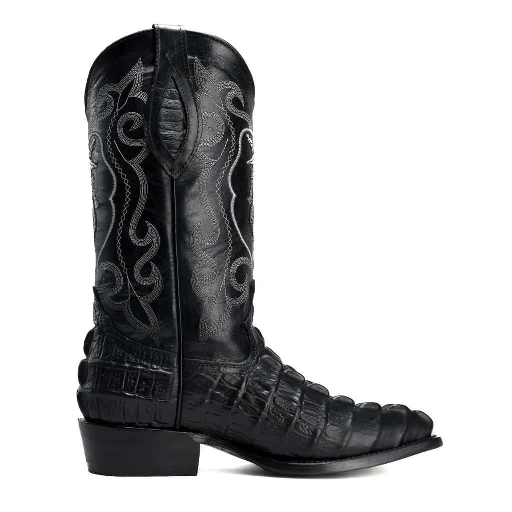 Joe Boots Men”s Caiman J Toe Cowboy Boot–Black - OriginalWestern.com