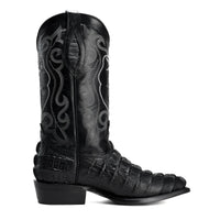 Joe Boots Men”s Caiman J Toe Cowboy Boot–Black - OriginalWestern.com