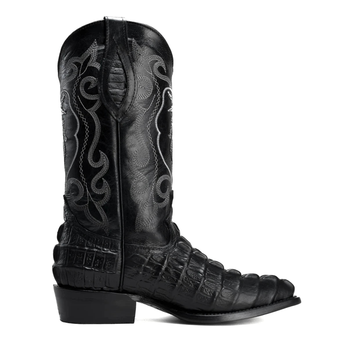 Joe Boots Men”s Caiman J Toe Cowboy Boot–Black - OriginalWestern.com