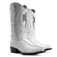 Joe Boots Men”s Caiman J Toe Cowboy Boot–Bone - OriginalWestern.com