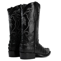 Joe Boots Men”s Caiman J Toe Cowboy Boots and Belt Combo–Black - OriginalWestern.com