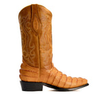 Joe Boots Men”s Caiman J Toe Cowboy Boots and Belt Combo–Buttercup - OriginalWestern.com