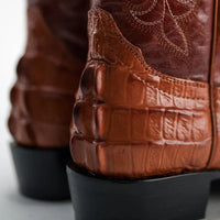 Joe Boots Men”s Caiman J Toe Cowboy Boots and Belt Combo–Shedron - OriginalWestern.com